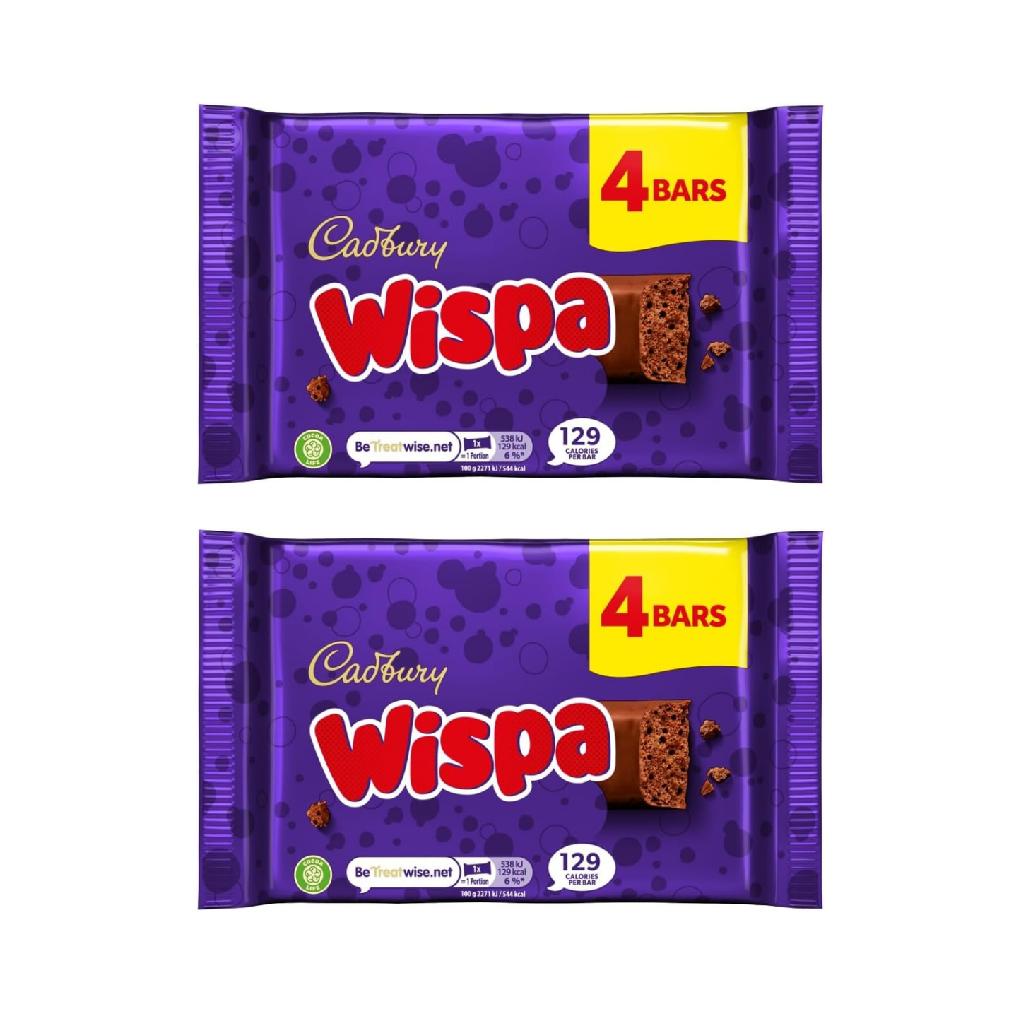 Cadbury Wispa Chocolate Bars Multipack 2 x 111.6g