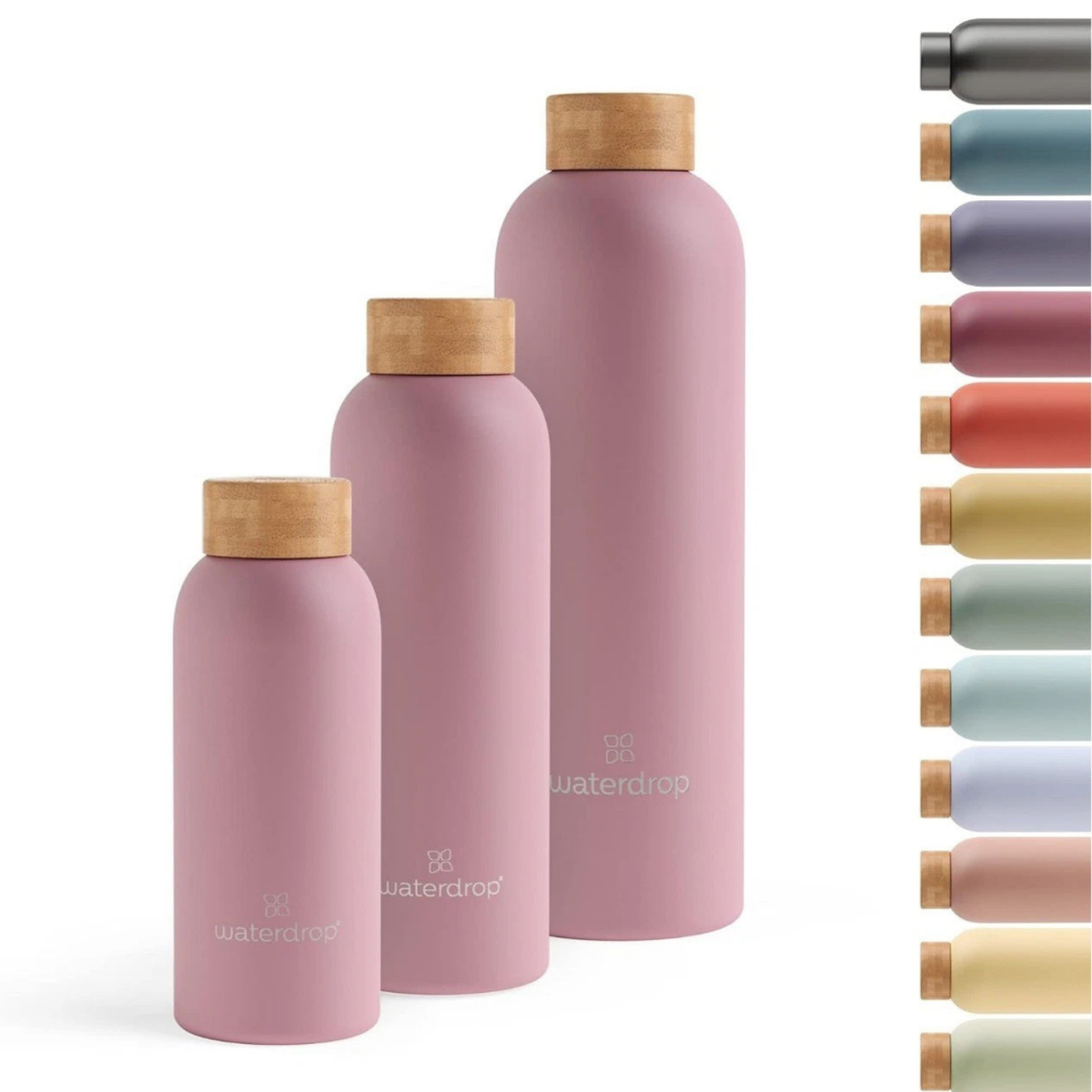 Waterdrop Stainless Pink Matt Water Bottle