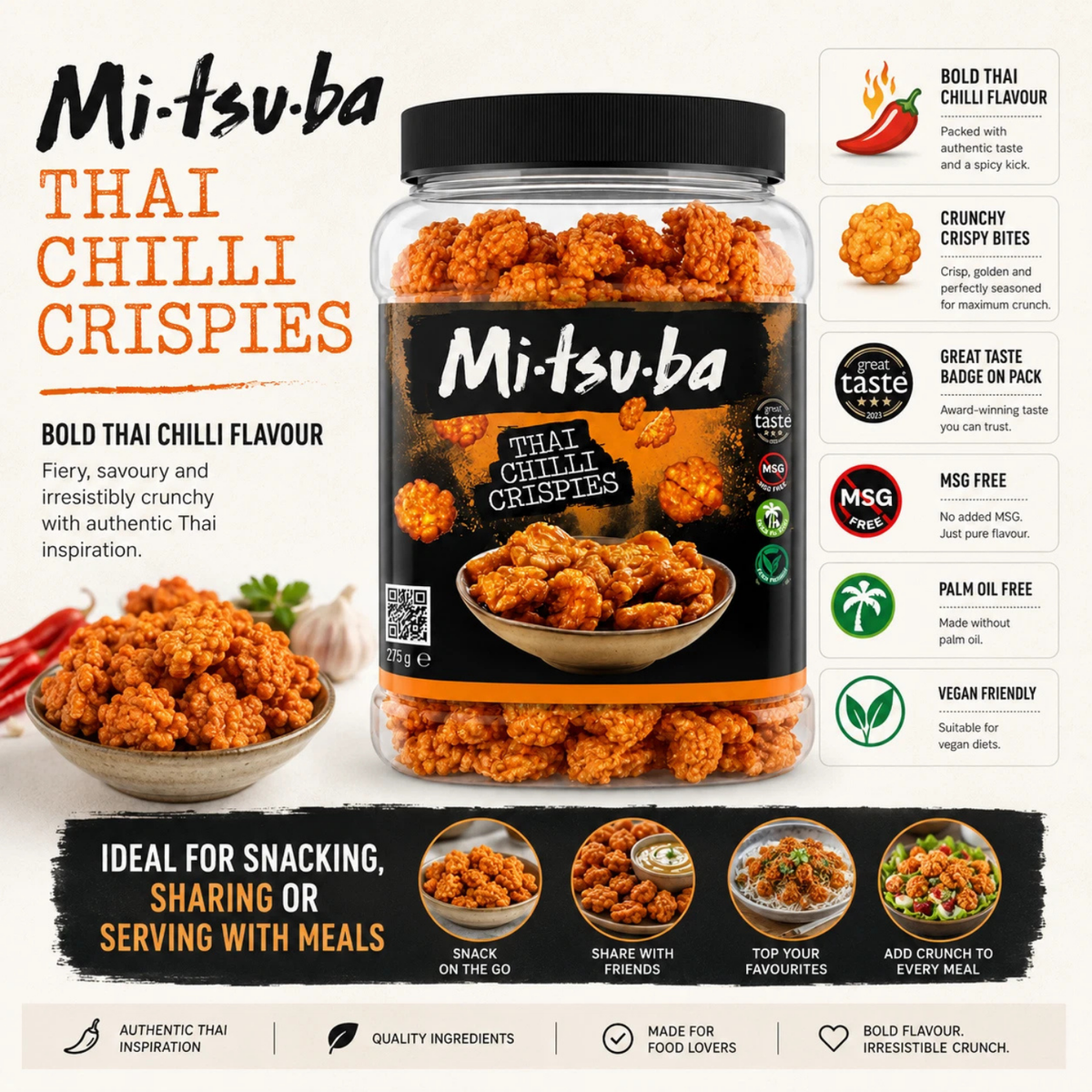 Mitsuba Thai Chilli Crispies, 525g