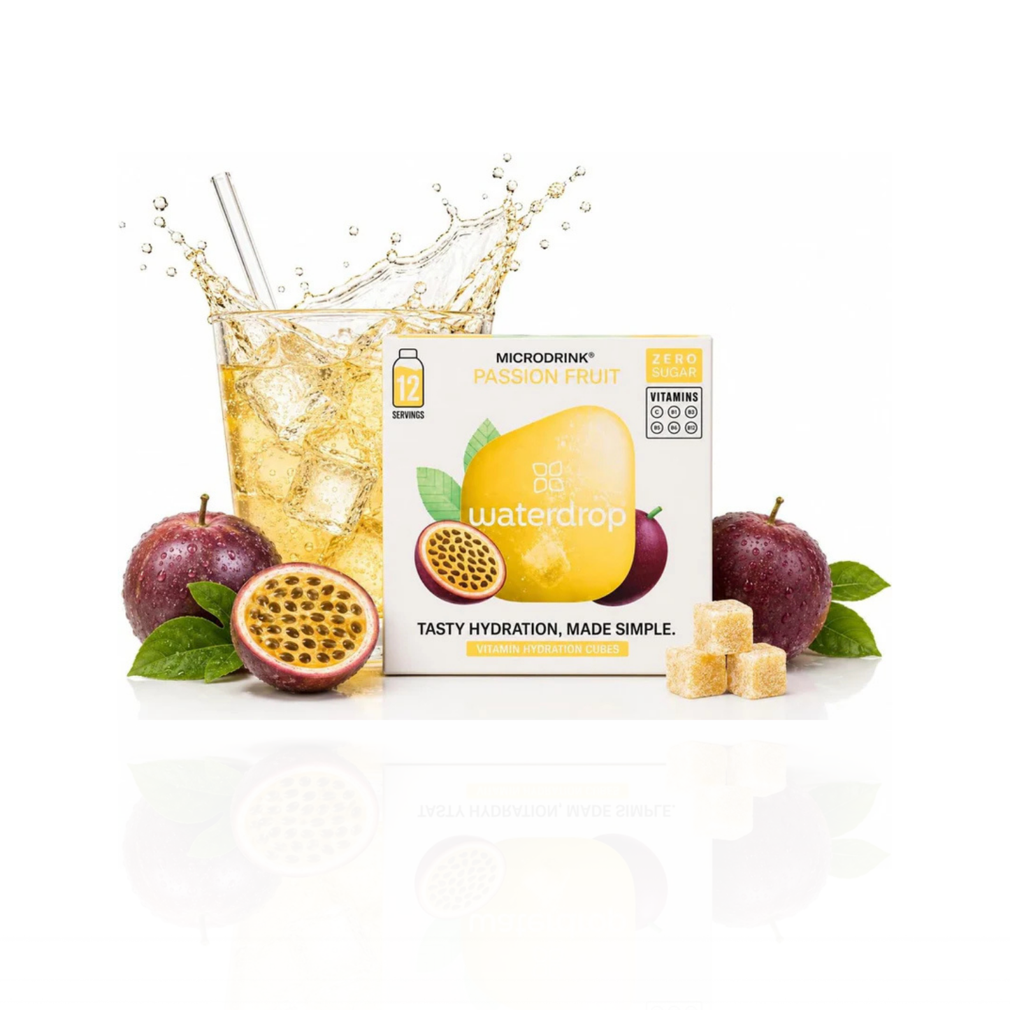 Waterdrop Microdrink Passion Fruit Hydration Cubes, 12 Servings