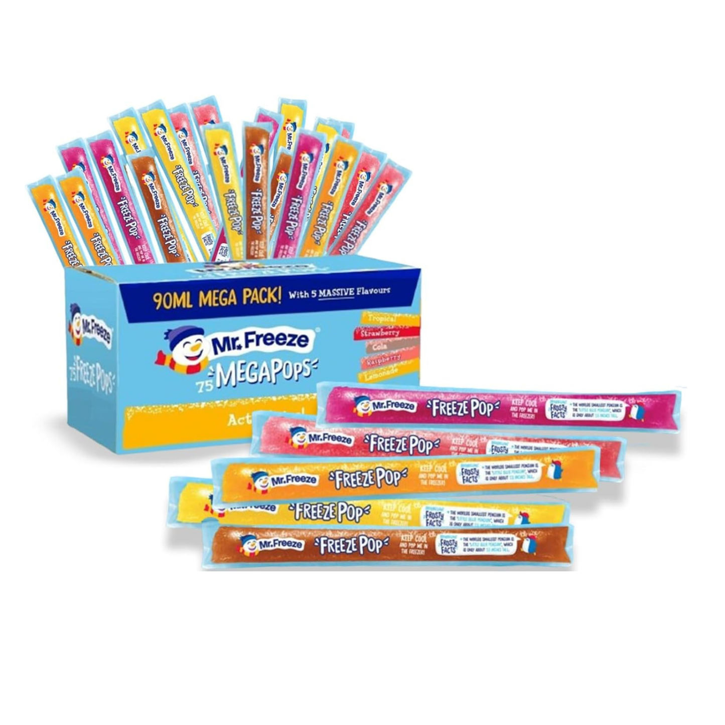 Mr. Freeze Mega Pops Assorted Flavours 75 x 90ml
