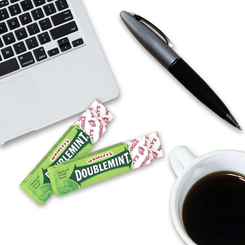 Wrigley's Doublemint Chewing Gum Twin Box Pack (40 Packs x 5 Sticks, 200 Sticks Total)
