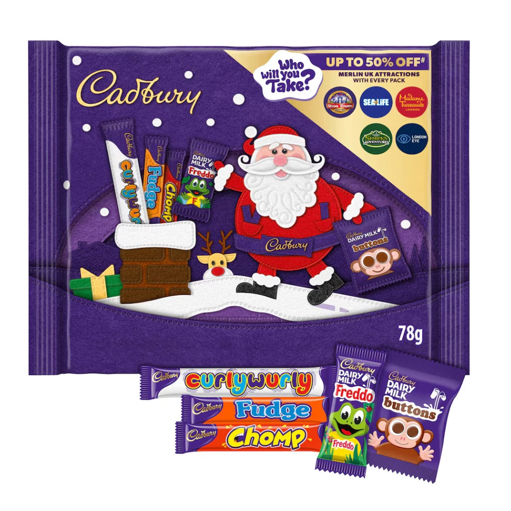 Cadbury Small Christmas Chocolate Selection Box (Pack of 2 x 78g)