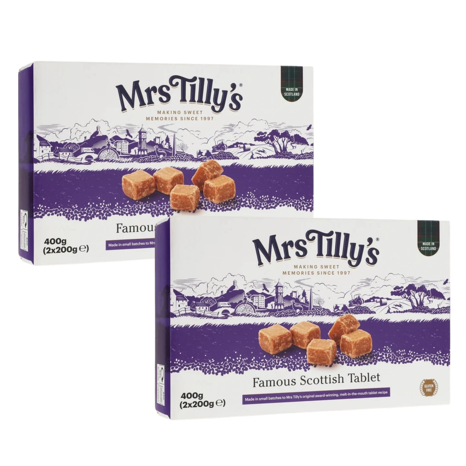 Mrs Tilly's Famous Scottish Tablet Gift Box 400g, 2 Boxes