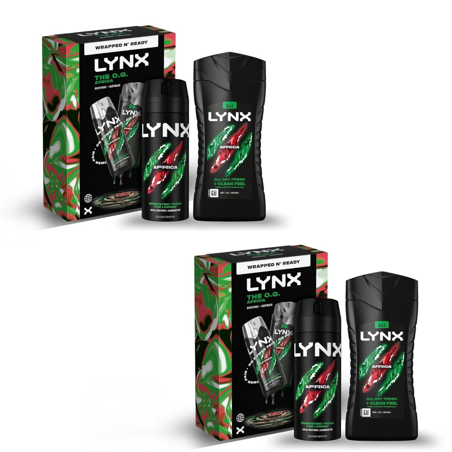 Lynx The O.G. Africa Body Spray and Bodywash (2 sets)