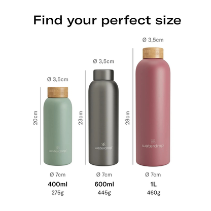 Waterdrop Stainless Pink Matt Water Bottle