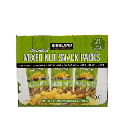 Kirkland Signature Unsalted Mixed Nuts 21 x 45g