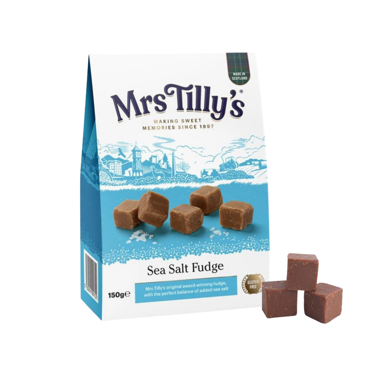 Mrs Tilly's Scottish Sea Salt Fudge 150g (2 Packs)