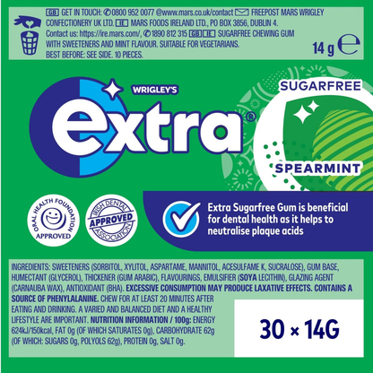 Wrigley's Extra Chewing Gum Spearmint Sugar Free