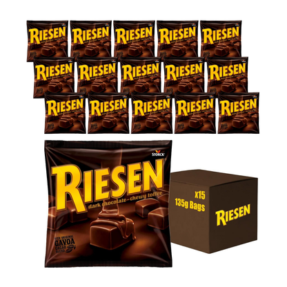 Riesen Dark Chocolate Chewy Toffee - 15 x 135g Bags