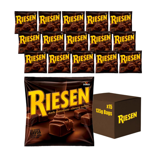 Riesen Dark Chocolate Chewy Toffee - 15 x 135g Bags