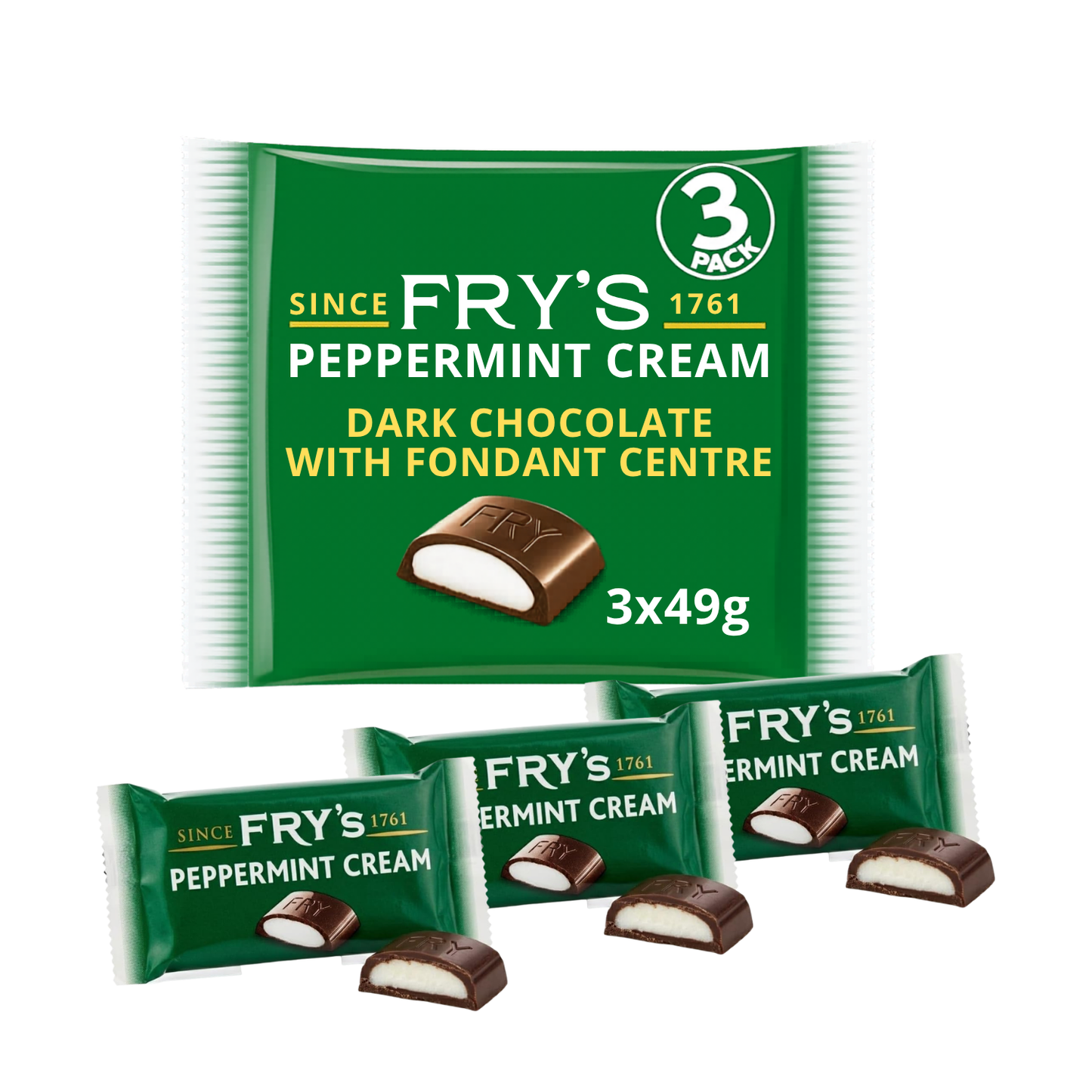 Fry’s Peppermint Cream (3 x 3 Pack) - 9 Bars Total