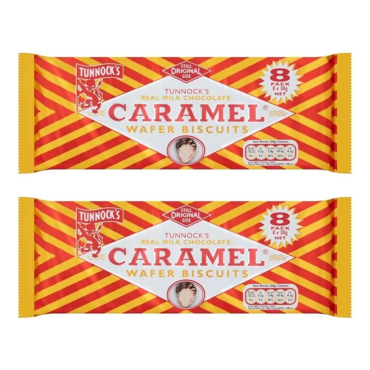 Tunnock's Milk Chocolate Caramel Wafer Biscuits (2 Packs)