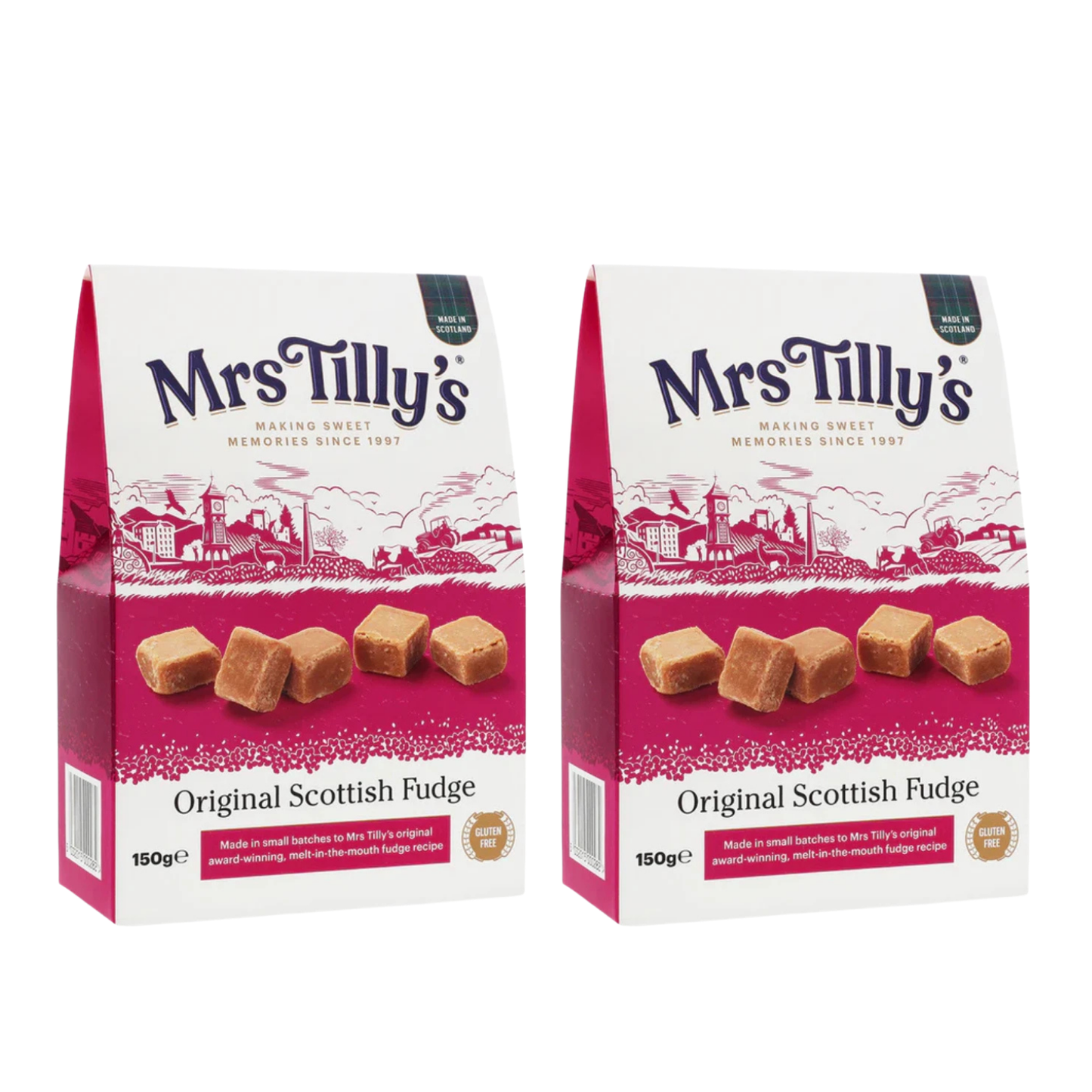 Mrs Tilly's Original Scottish Fudge Box, 150g - Two Boxes