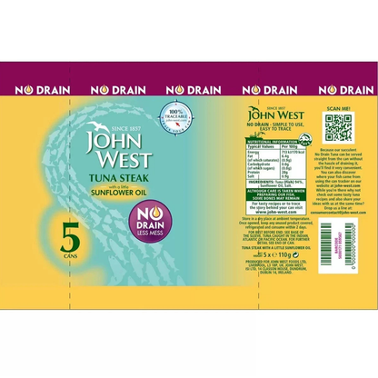 John West Tuna Steak in Sunflower Oil - 550g