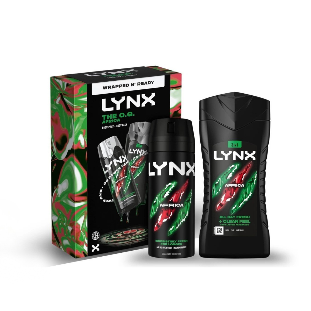 Lynx The O.G. Africa Body Spray and Bodywash (2 sets)
