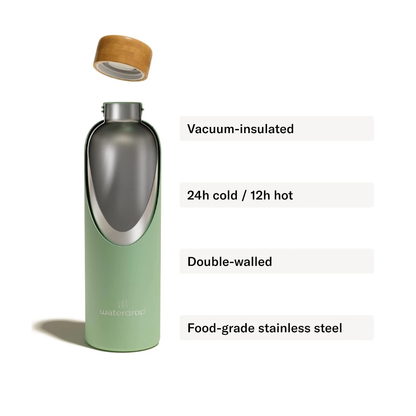 Waterdrop Stainless Steel Water Bottle 600ml