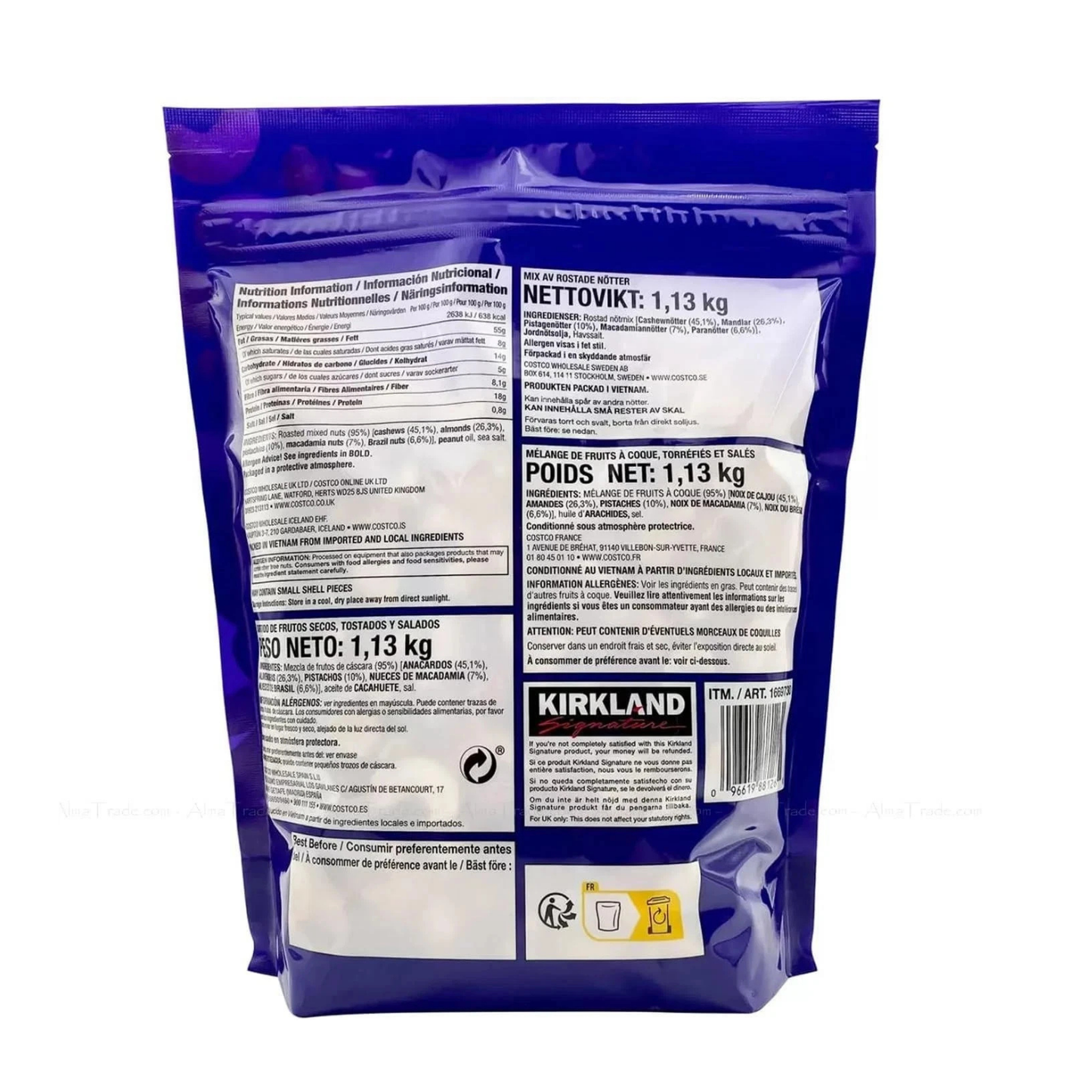Kirkland Salted Mixed Nuts 1.13kg