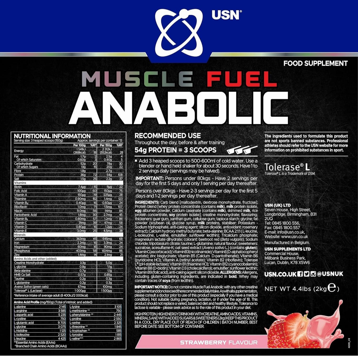 USN Muscle Fuel Anabolic All-In-One Protein Powder & Muscle Builder | Chuk Shuk