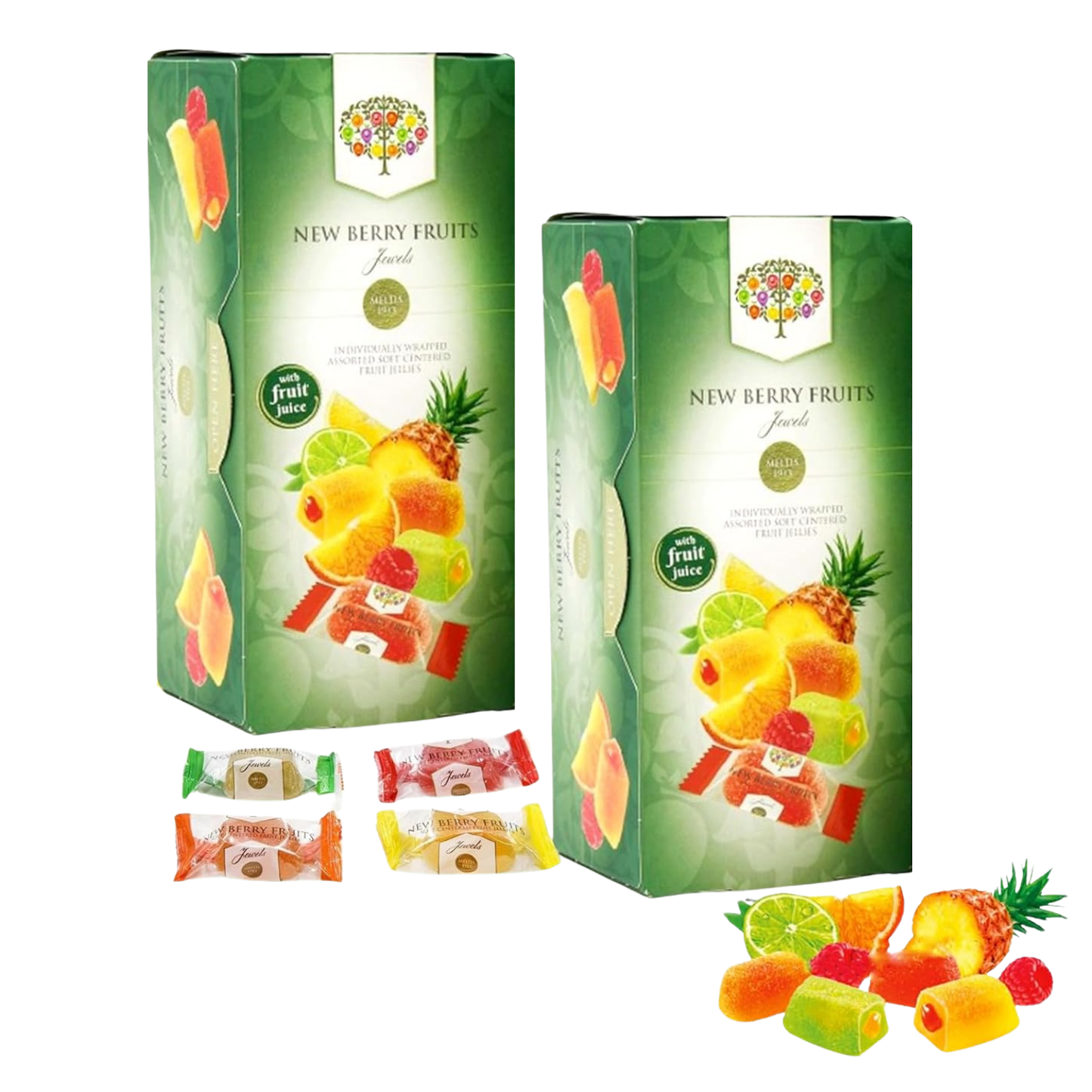 New Berry Fruits Jewels Assorted Soft Fruit Jellies 300g