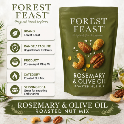 Forest Feast Rosemary and Olive Oil Roasted Nut Mix, 1kg