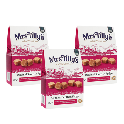 Mrs Tilly's Original Scottish Fudge Box, 150g - 3 Boxes