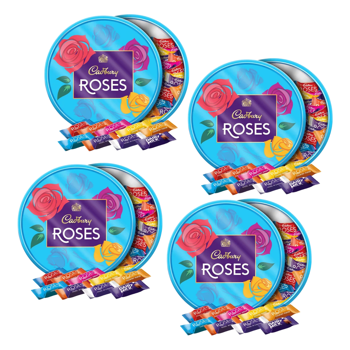 Cadbury Roses Chocolate Tub 475g (4 Tubs)