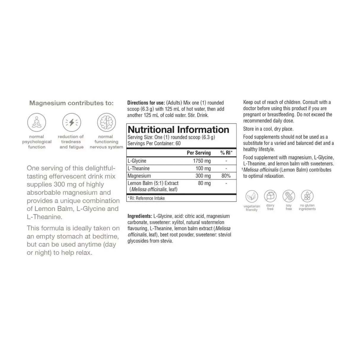 Youtheory Relax Magnesium 400g | Food Supplement