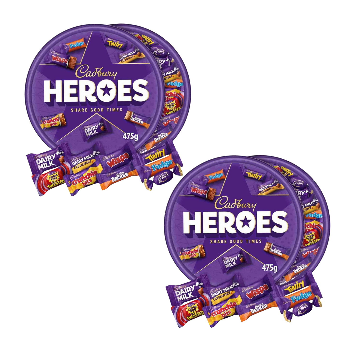Cadbury Heroes Chocolate Tub 475g (2 Tubs) | Chuk Shuk