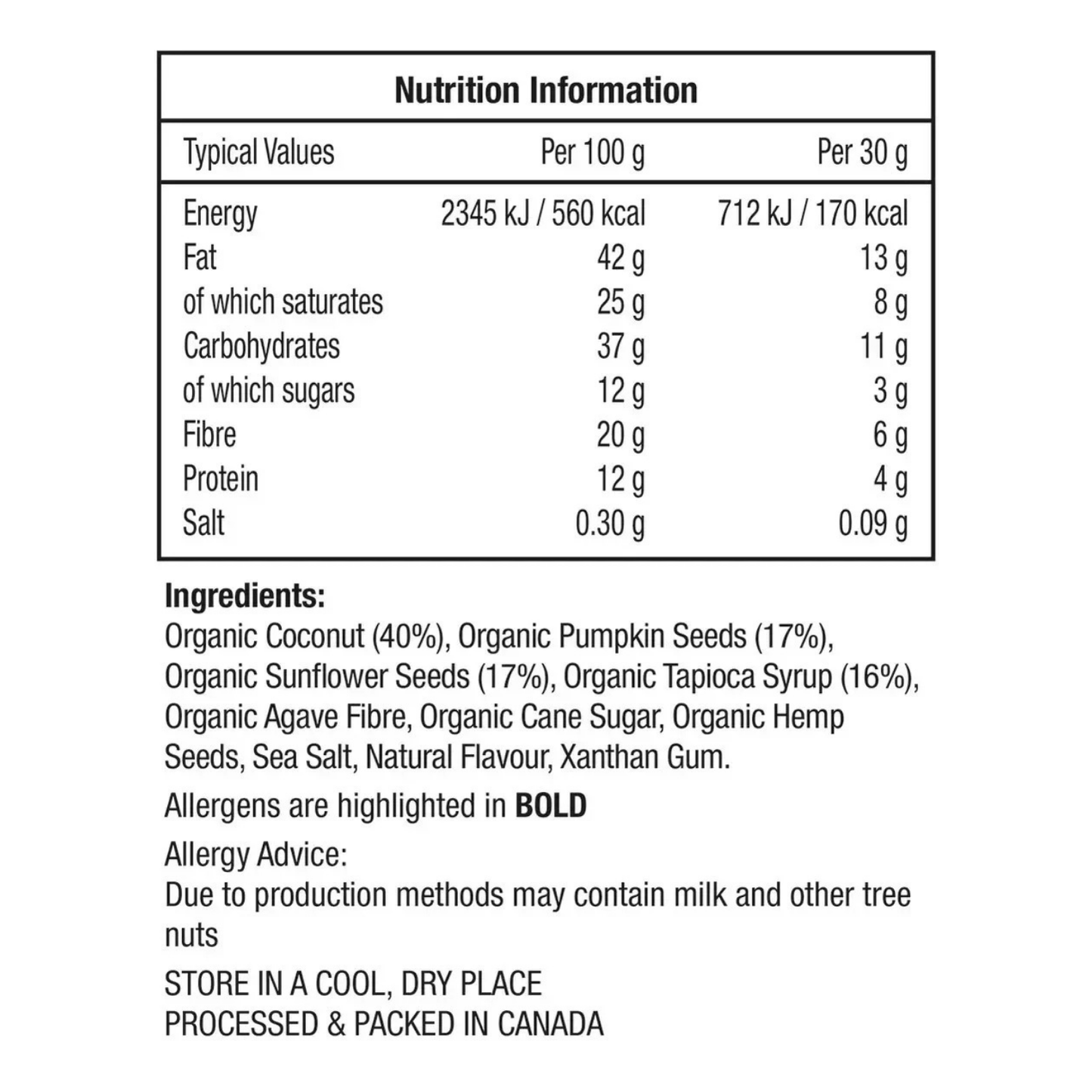 InnoFoods Organic Coconut Clusters With Super Seeds 500g