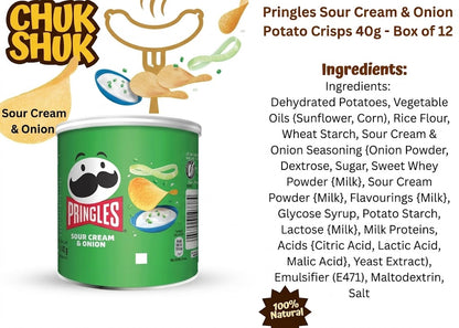 Pringles Multi Flavour Crisps 12 x 40g Snacks