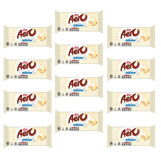 Aero Milkybar White Chocolate 90g (Pack of 12)