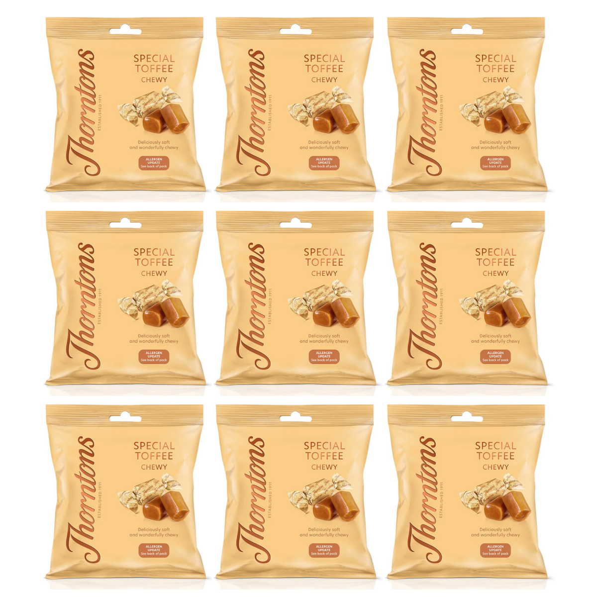 Thorntons Special Toffee Chewy 85g - 9 Bags