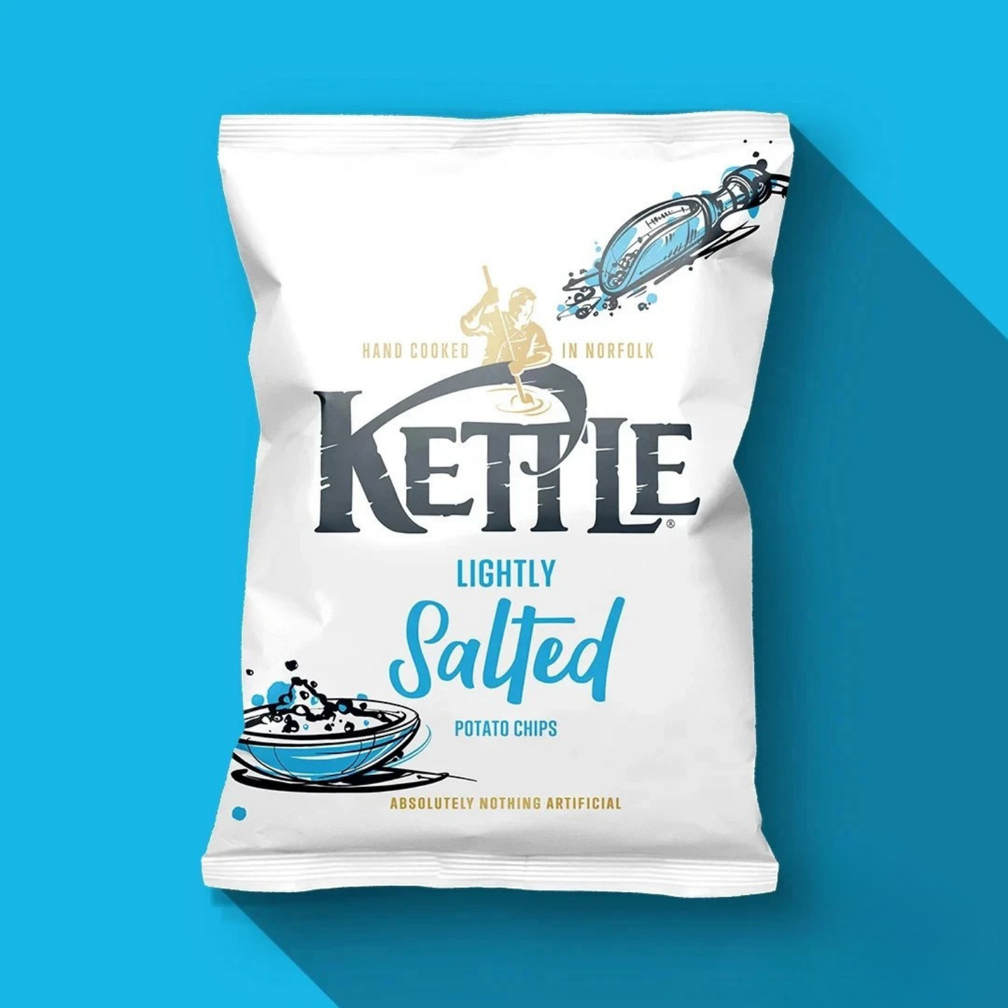 Kettle Lightly Salted Potato Crisps - 2 Party Bags