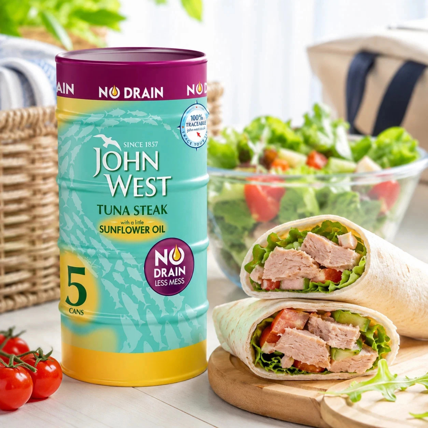 John West Tuna Steak in Sunflower Oil - 550g