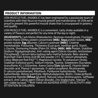 USN Muscle Fuel Anabolic All-In-One Protein Powder & Muscle Builder