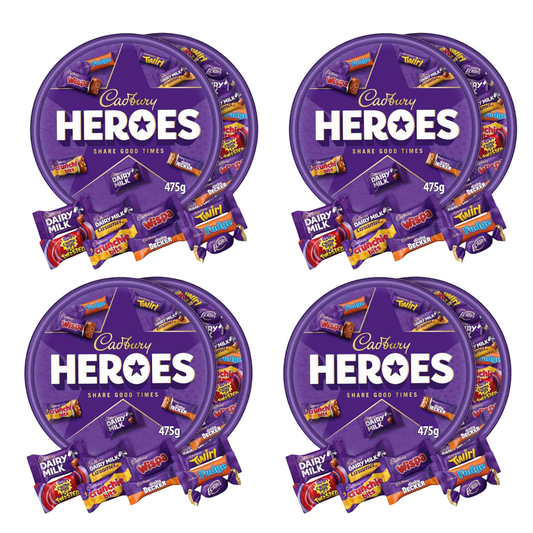 Cadbury Heroes Chocolate Tub 475g (4 Tubs) | Chuk Shuk