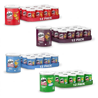 Pringles Multi Flavour Crisps 12 x 40g Snacks