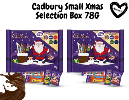 Cadbury Small Christmas Chocolate Selection Box (Pack of 2 x 78g)