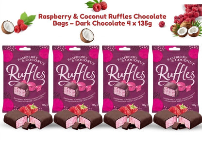 Jamesons Raspberry Ruffles Sweets (4 x 135g Multipack)