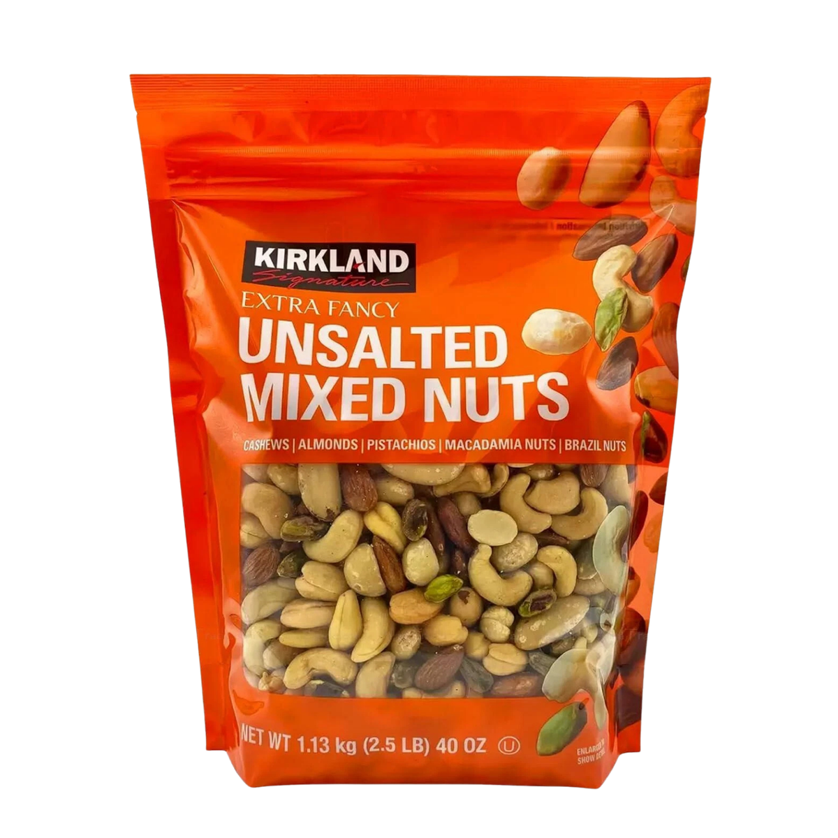 Kirkland Extra fancy Unsalted Mixed Nuts, 1.13kg