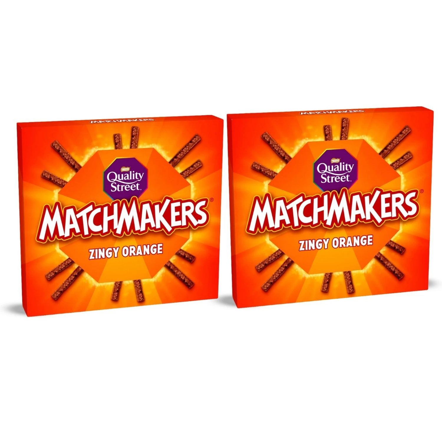 Matchmakers Zingy Orange Sticks 120g | Two Packs
