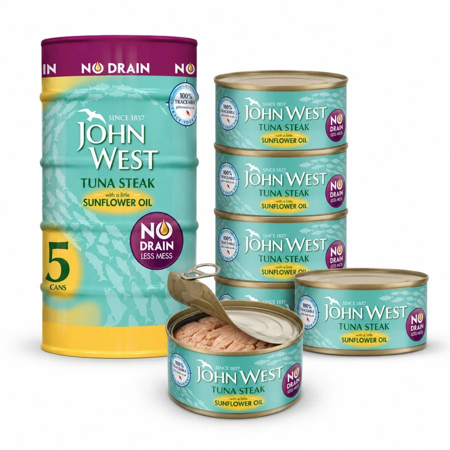 John West Tuna Steak in Sunflower Oil - 550g