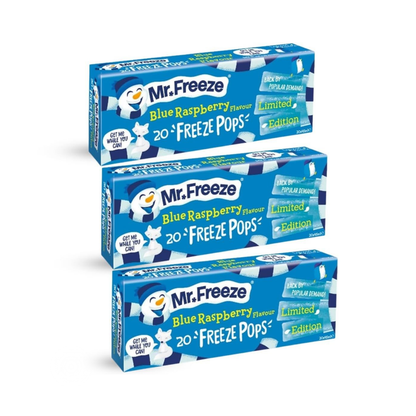 Mr. Freeze Blue Raspberry Ice Pops 20 x 45ml (Pack of 3)