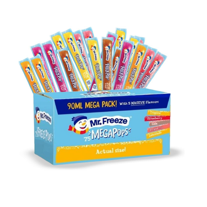 Mr. Freeze Mega Pops Assorted Flavours 75 x 90ml