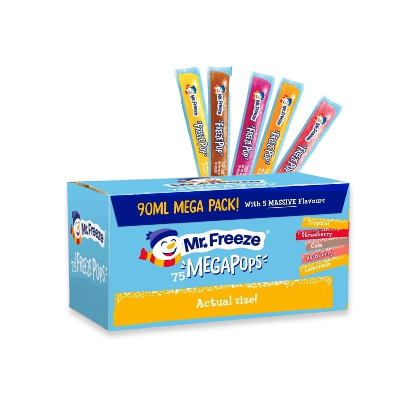 Mr. Freeze Mega Pops Assorted Flavours 75 x 90ml