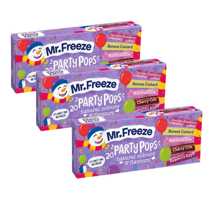 Mr. Freeze Party Pops Mixed Flavour 20 x 45ml (Pack of 3)