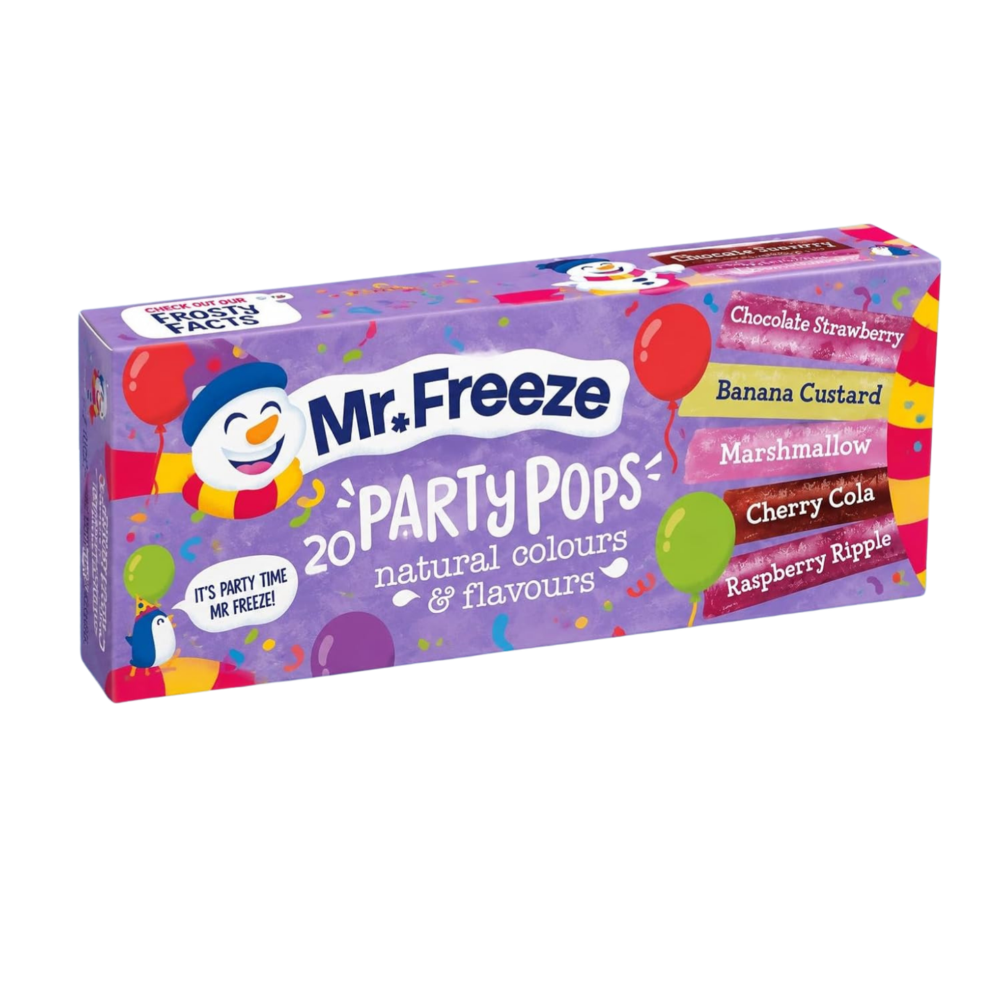 Mr. Freeze Party Pops Mixed Flavour 20 x 45ml (Pack of 3)