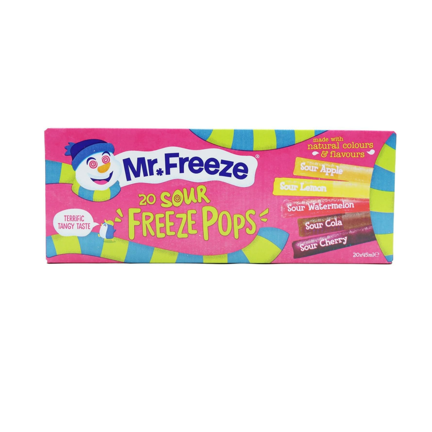 Mr. Freeze Sour Freeze Pops 20 x 45ml (Pack of 3)