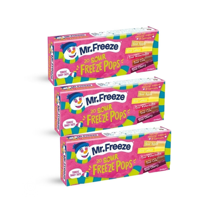 Mr. Freeze Sour Freeze Pops 20 x 45ml (Pack of 3)